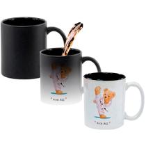 Caneca Mágica Fosca Interna Preta Muda de Cor 325ml URSO TEDDY LUTANDO KARATE Caneca Mágica Fosca Interna Preta Muda de Cor 325ml URSO TEDDY LUTANDO KARATE