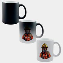 Caneca Mágica Fosca Muda de Cor 325ml BOMBEIRO DESENHO ARTE