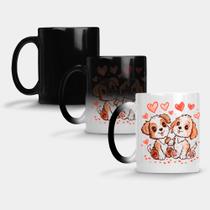 Caneca Mágica Fosca Muda de Cor 325ml CACHORRO CASAL APAIXONADO AMOR NAMORADOS 2 Caneca Mágica Fosca Muda de Cor 325ml CACHORRO CASAL APAIXONADO AMOR NAMORADOS 2