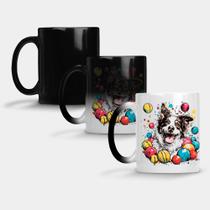 Caneca Mágica Fosca Muda de Cor 325ml CACHORRO DOG PISCINA BOLINHA 4