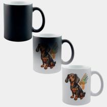 Caneca Mágica Fosca Muda de Cor 325ml CACHORRO SALSICHA ASAS Caneca Mágica Fosca Muda de Cor 325ml CACHORRO SALSICHA ASAS