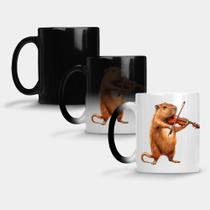 Caneca Mágica Fosca Muda de Cor 325ml CAPIVARA VIOLINO Caneca Mágica Fosca Muda de Cor 325ml CAPIVARA VIOLINO