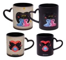 Caneca Mágica Frio Quente Stitch 300ml Angel Muda Cor
