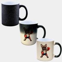 Caneca Mágica Glitter Muda de Cor 325ml BULLDOG BOXE LUTADOR
