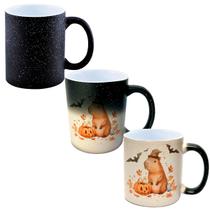 Caneca Mágica Glitter Muda de Cor 325ml CAPIVARA HALLOWEEN 21