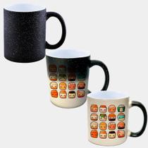 Caneca Mágica Glitter Muda de Cor 325ml COMIDA JAPONESA CHIBI KAWAII 2