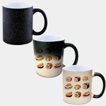 Caneca Mágica Glitter Muda de Cor 325ml COMIDA JAPONESA SUSHI