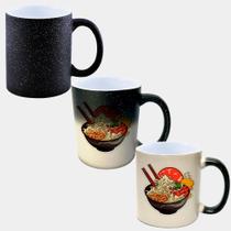 Caneca Mágica Glitter Muda de Cor 325ml LAMEN RAMEN COMIDA DESENHO
