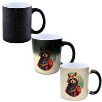 Caneca Mágica Glitter Muda de Cor 325ml ROCKET RACCOON ARTE CIRCULO