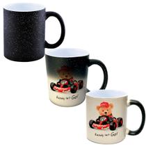 Caneca Mágica Glitter Muda de Cor 325ml URSO TEDDY PILOTO KART