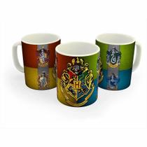 Caneca Mágica Harry Potter Hogwarts Houses Logo