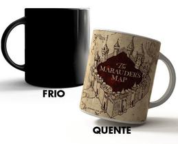 Caneca Mágica Harry Potter - Mapa do Maroto - Cerâmica Termossensível 325ml