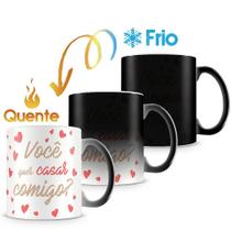 Caneca Mágica Personalizada Quer Casar Comigo com Foto