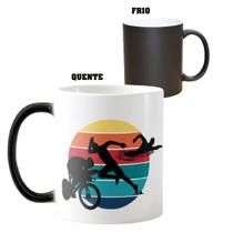 Caneca Mágica Presente Criativo para Atleta de Triatlo