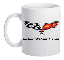 Caneca Marcas Carros Antigos Raridade Corvette Bandeira