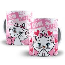 Caneca Marie Aristogatas Disney Com Café Sem Café Porcelana