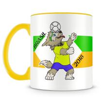 Caneca Mascote Copa do Mundo 2018 Brasil - Porcelana Personalizada