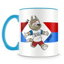 Caneca Mascote Copa do Mundo 2018 - Rússia - Porcelana Personalizada