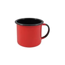 Caneca Média Esmaltada Vermelha 160 ml Ewel