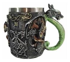 Caneca Medieval Dragão Sentinelas - Resina - Choop Bar Got