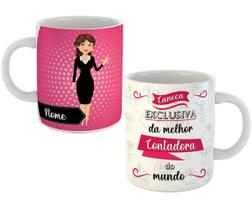 Caneca melhor contadora do mundo nome personalizado