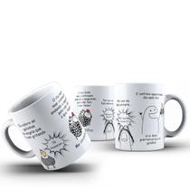 Caneca Meme Flork Eu e a Galinha Cerâmica 325ml Café Chá Caneca Meme Flork Eu e a Galinha Cerâmica 325ml Café Chá