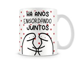 Caneca meme flork há anos engordando juntos Caneca meme flork há anos engordando juntos