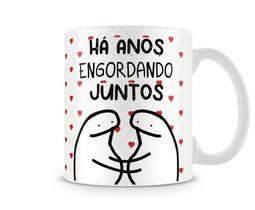 Caneca meme flork há anos engordando juntos