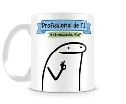 Caneca meme flork profissional de TI