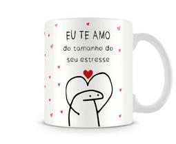 Caneca meme flork te amo do tamanho do seu estresse