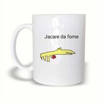 Caneca Meme Jacaré Da Fome de Plástico Rígido