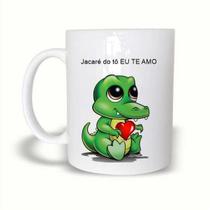 Caneca Meme Jacaré Do Eu Te Amo de Plástico Rígido