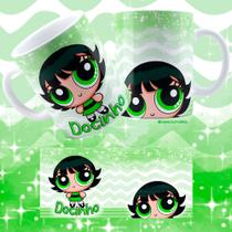 Caneca Meninas Super Poderosas + Pingente Lindinha Florzinha Docinho Cerâmica Porcelana