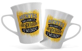 Caneca Mentes Brilhantes em Cerâmica 340ml - Dolce Home