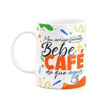 Caneca Meu amigo secreto - Bebe mais café do que água Caneca Meu amigo secreto - Bebe mais café do que água