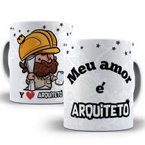 Caneca meu amor é arquiteto presente fofo dia dos namorados