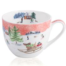 Caneca MFoffice Christmas Sled Dog 600ml Bone China