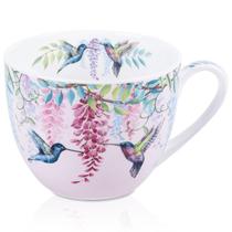 Caneca MFoffice Spring Hummingbird Hug 600 ml Pink Bone China