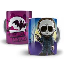 Caneca Michael Meyers Halloween Porcelana Personalizada Caneca Michael Meyers Halloween Porcelana Personalizada