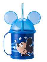 Caneca Mickey 360ml com Orelha e Canudo, Imagem Adesivada - Avon