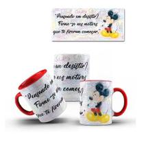 Caneca Mickey e Minnie COM SEU NOME Vermelha Vários Modelos