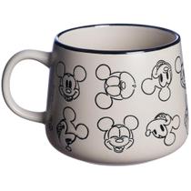 Caneca Mickey Mouse Cerâmica Rosca Com Estampa Baixo Relevo 500ML Oficial Disney - Zona Criativa