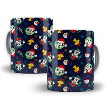Caneca Mickey Mouse Natal Porcelana Personalizada Modelo 1