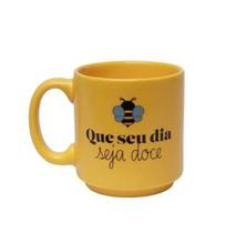 Caneca mini tina 100ml abelhinha seu dia seja doce Caneca mini tina 100ml abelhinha seu dia seja doce