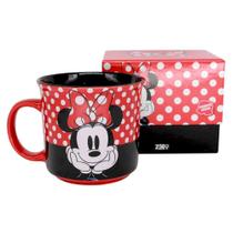 Caneca Minnie Mouse Vermelha E Preta Cerâmica Oficial Disney - Zona Criativa
