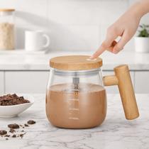 Caneca Mixer Automática 500ml Vidro Recarregável Whey Café Caneca Mixer Automática 500ml Vidro Recarregável Whey Café