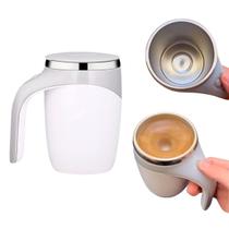 Caneca Mixer Automática Inox Elétrica Misturador 380ml magnética Shake Café