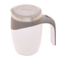 Caneca Mixer de Aço Inox com Tampa Branca 440ml 2899 - Lyor