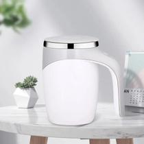 Caneca Mixer Elétrica Automática Recarregável Aço Inox Cor BRANCO Caneca Mixer Elétrica Automática Recarregável Aço Inox Cor BRANCO