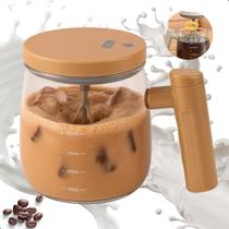Caneca Mixer Vidro Misturador De Bebidas Portátil 500ml Elétrica Automática Café Suco -